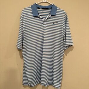 Nike Golf Tour Performance Dri Fit Size XL Mens Polo Short Sleeve Black Diamond